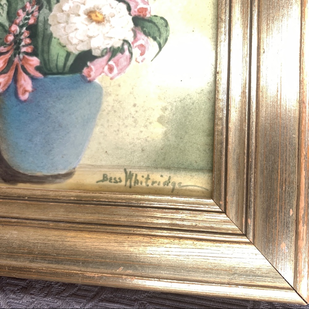 Bess Whitridge Floral Still Life Painted Porcelain - Picture 3 of 5